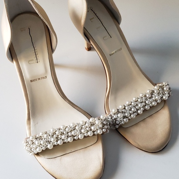 Anthropologie X BHLDN Oyster Bed D'orsay Heels - Picture 4 of 8